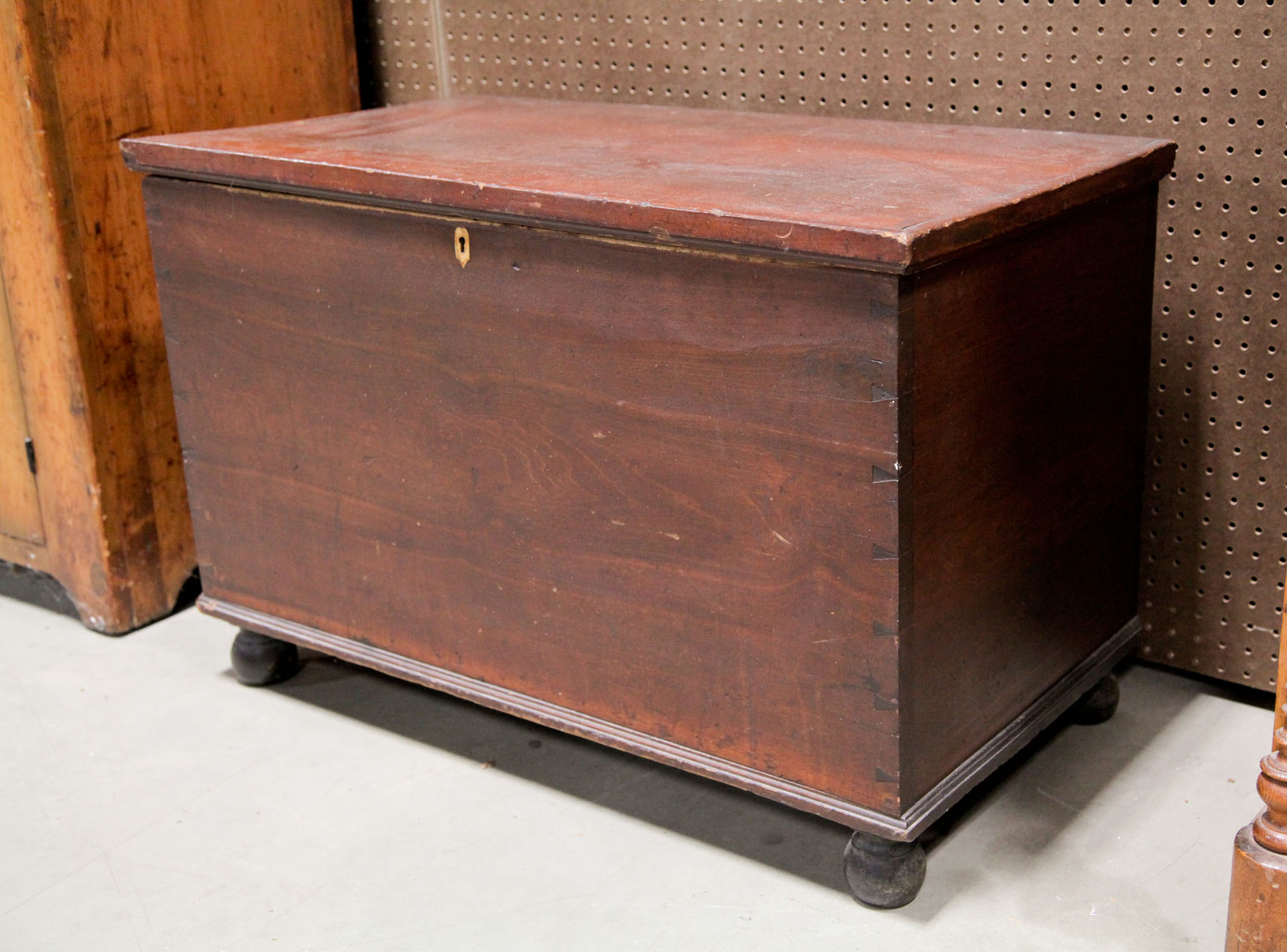 Appraisal: BLANKET CHEST American late th century Cherry with poplar seconday