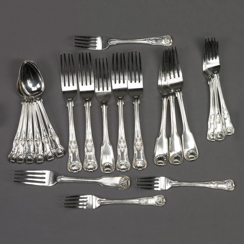 Appraisal: Group of Late Georgian Silver Flatware various makers London -