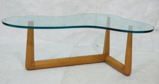 Appraisal: ROBSJOHN GIBBINGS Widdicomb Glass Coffee Table C ROBSJOHN GIBBINGS Widdicomb