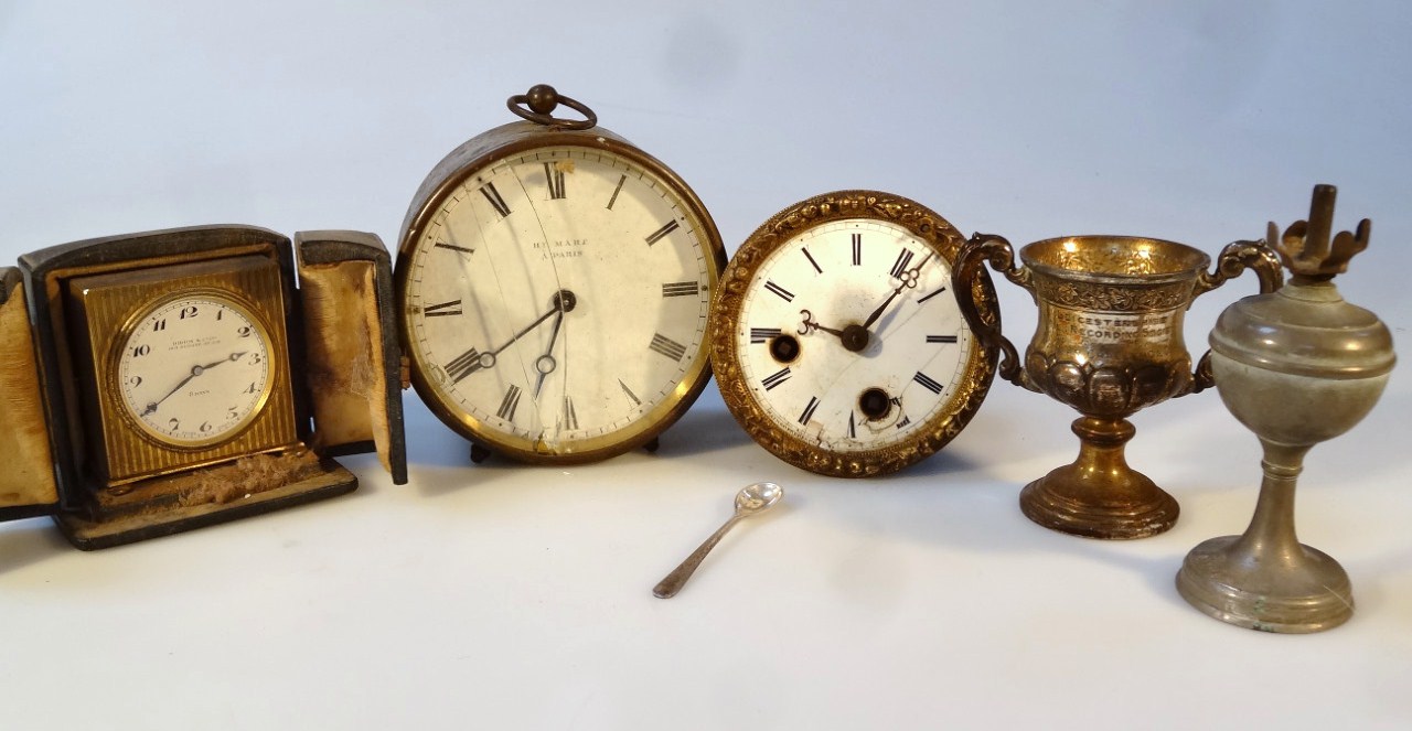 Appraisal: Various clocks etc to include a Dibdin Co gilt metal