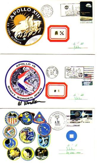 Appraisal: Apollo FLOWN Samples A group of three covers with flown