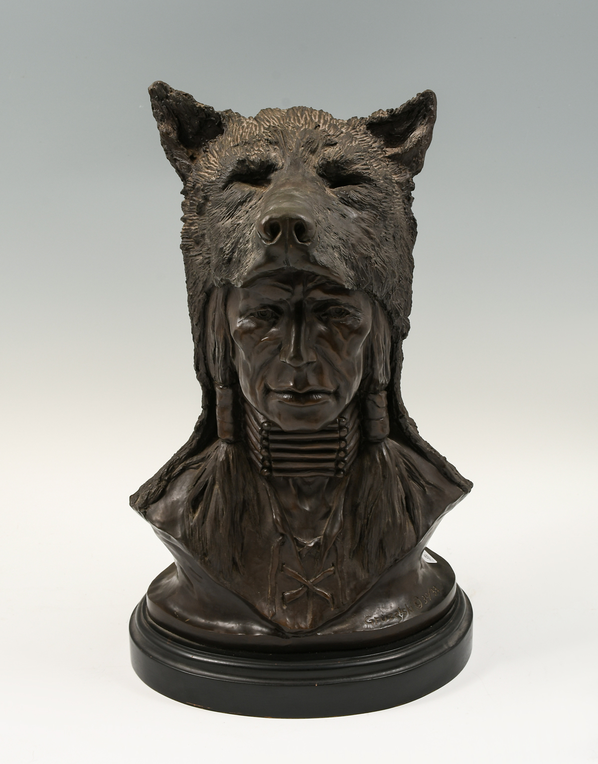 Appraisal: GRUZALSKI James American b Bust of a Native American Chief