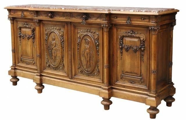 Appraisal: French Neoclassical walnut sideboard Janiaud Jeune Paris early th c