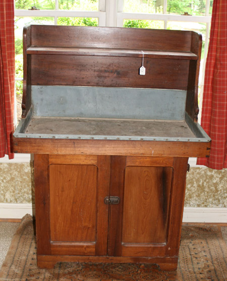 Appraisal: American Stained Pine Dry Sink Late th Century Height -