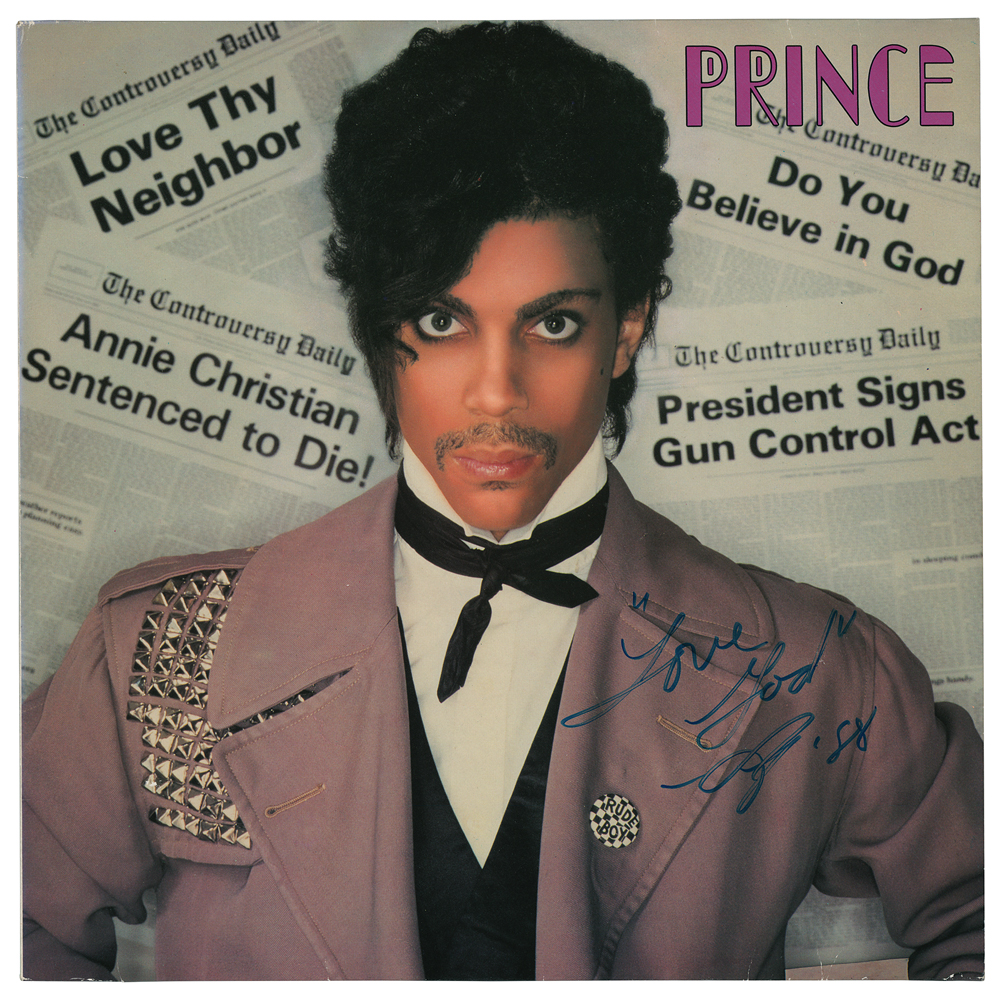 Appraisal: Controversy album by Prince signed on the front cover in