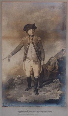 Appraisal: A MONOCHROME PRINT of Barnard Turner Esq Alderman and Sheriff