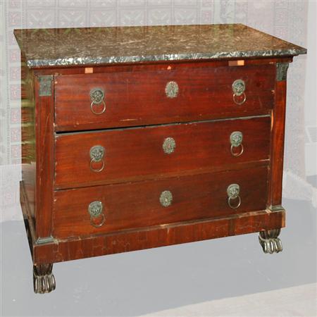 Appraisal: Empire Bronze Mounted Mahogany Commode Estimate -