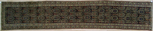 Appraisal: Hamadan runner ca with a boteh design on a navy