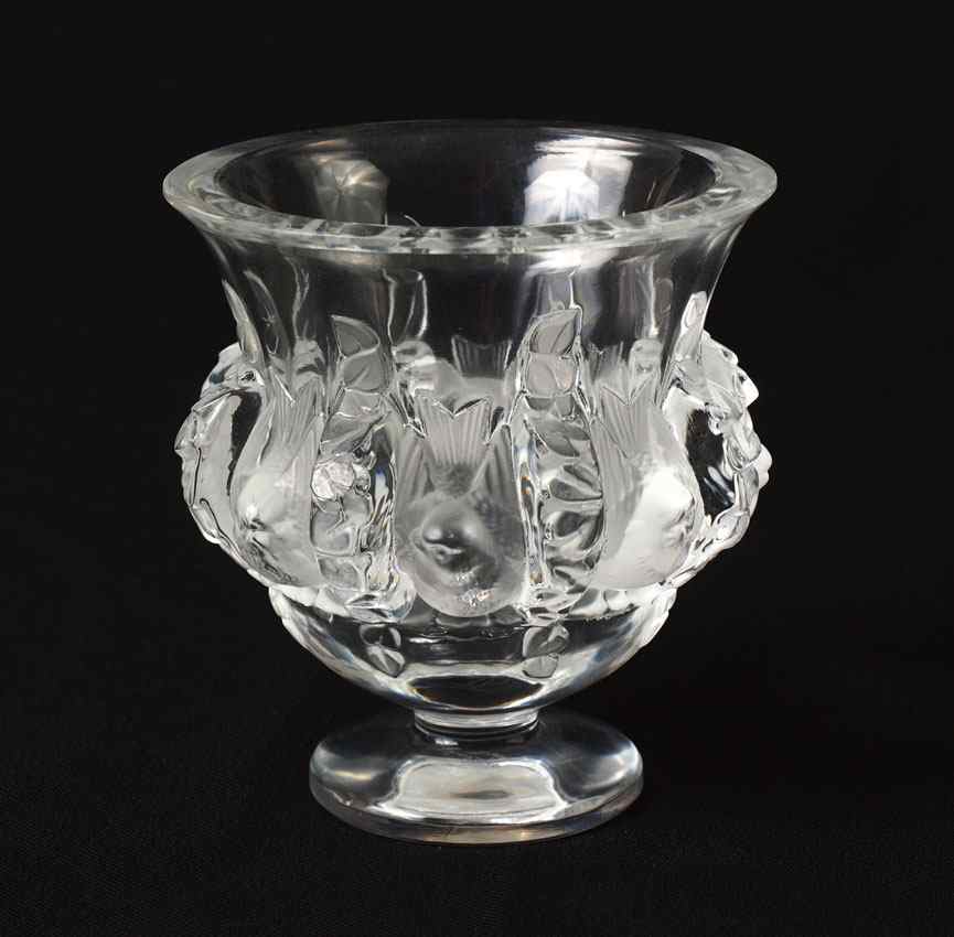 Appraisal: LALIQUE FRENCH CRYSTAL DAMPIERRE VASE Etched Lalique France signature ''