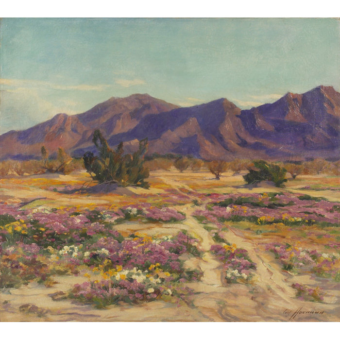 Appraisal: Carl Hoerman German American - Desert Scene c oil on