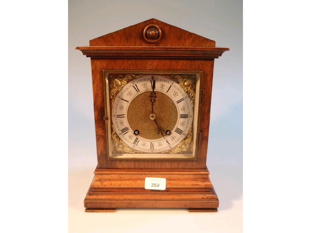 Appraisal: An early thC walnut cased bracket clock of thC design