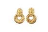 Appraisal: EARCLIPS - Pair of K yellow gold rope twist hoop