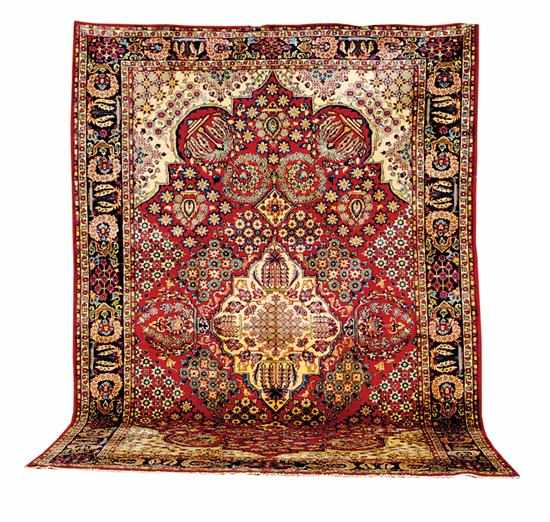 Appraisal: Persian Tabriz carpet ' '' x ' '' Provenance Property