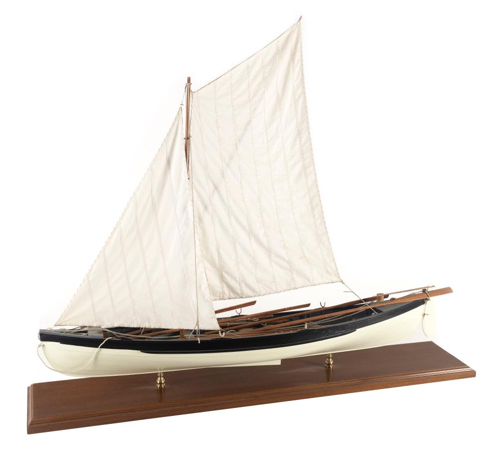 Appraisal: MODEL OF A WHALEBOAT TH CENTURY TOTAL HEIGHT APPROX BASE