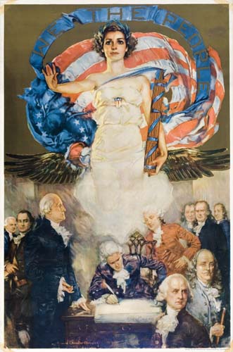 Appraisal: HOWARD CHANDLER CHRISTY WE THE PEOPLE x inches Condition B