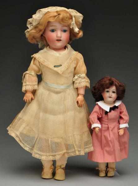 Appraisal: Lot of Japanese Bisque Dolls Description Both with bisque socket