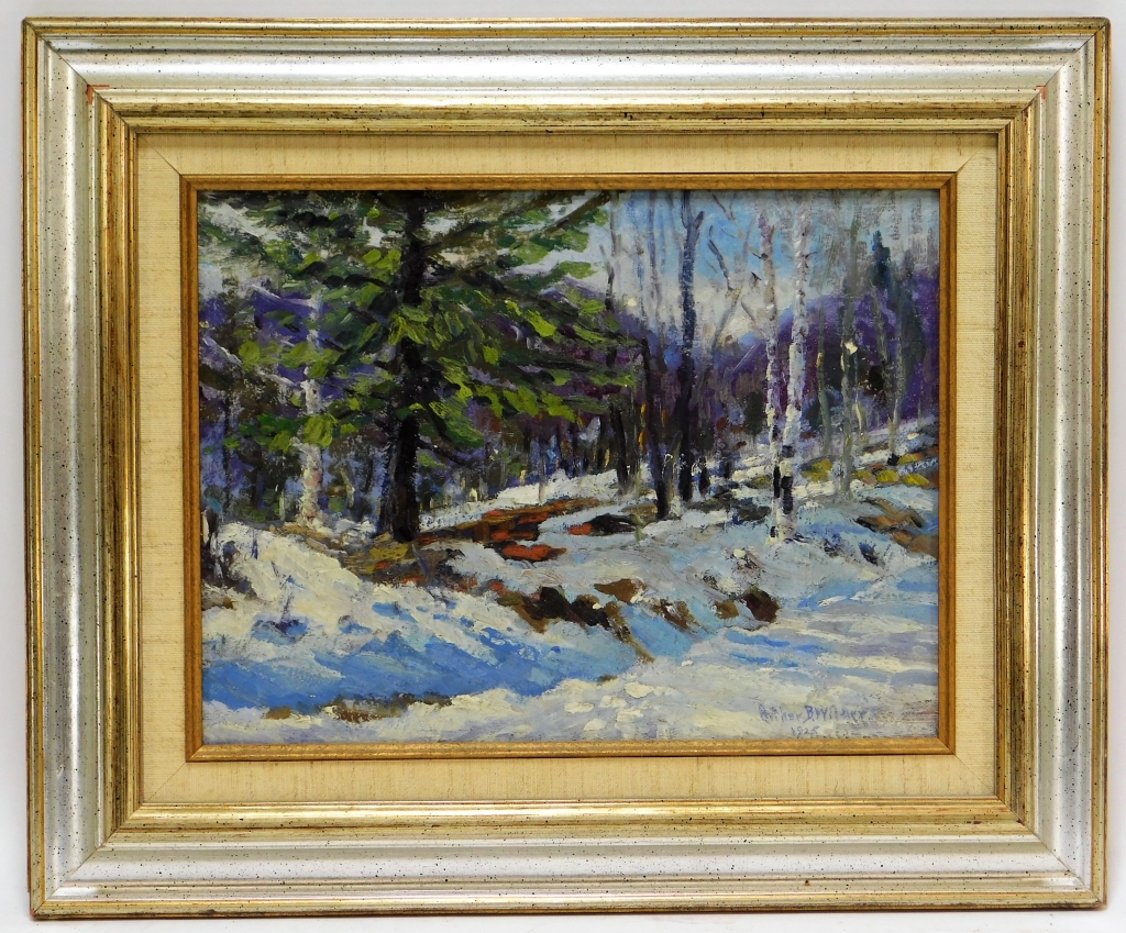 Appraisal: ARTHUR B WILDER SNOWY VERMONT LANDSCAPE PAINTING Vermont - Impressionist