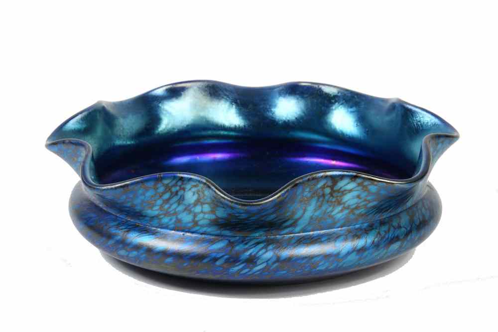 Appraisal: ART GLASS BOWL - Loetz Papillon Art Glass Center Bowl