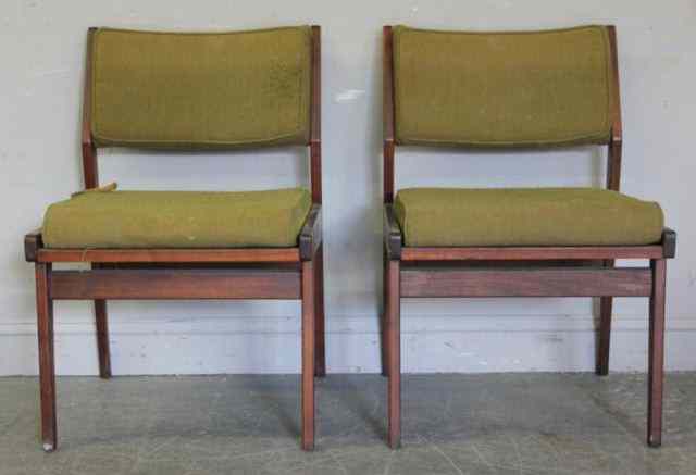 Appraisal: Pair of Jens Risom Chairs Unmarked From a Staten Island