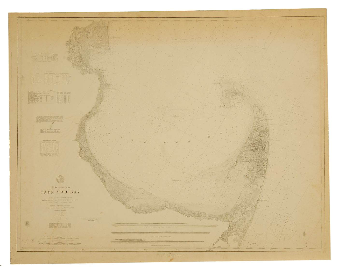 Appraisal: UNFRAMED COAST GUARD CHART OF CAPE COD BAY Published in