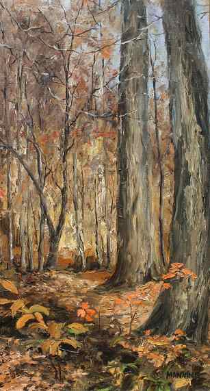 Appraisal: MANNING Mary Aleen American th C ''Chester County Woods'' Oil