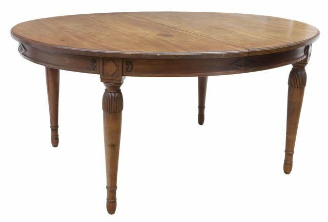 Appraisal: French Louis XVI style mahogany extension table early th c