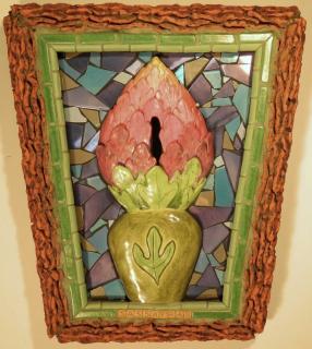 Appraisal: Angelica Pozo terra cotta and mosaic sculpture Angelica Pozo American