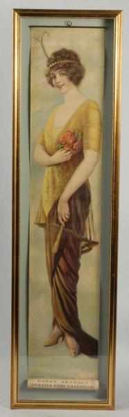 Appraisal: Framed Pabst Extract Panama Girl Calendar Description Beautiful image of