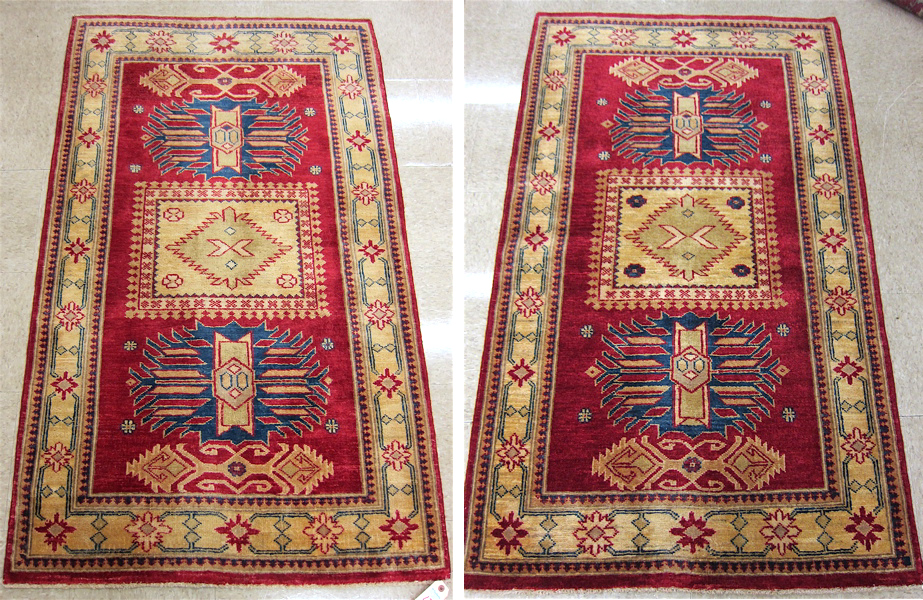 Appraisal: A PAIR OF HAND KNOTTED AREA RUGS Pakistani-Caucasians matching three