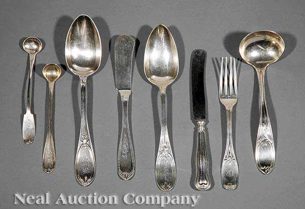 Appraisal: A Group of American Coin Silver Flatware th c various