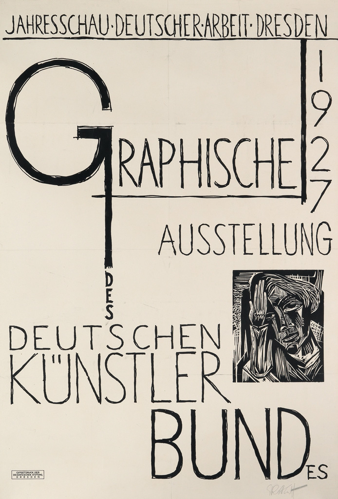 Appraisal: KARL SCHMIDT-ROTTLUFF - GRAPHISCHE AUSSTELLUNG DES DEUTSCHEN K NSTLERBUND x