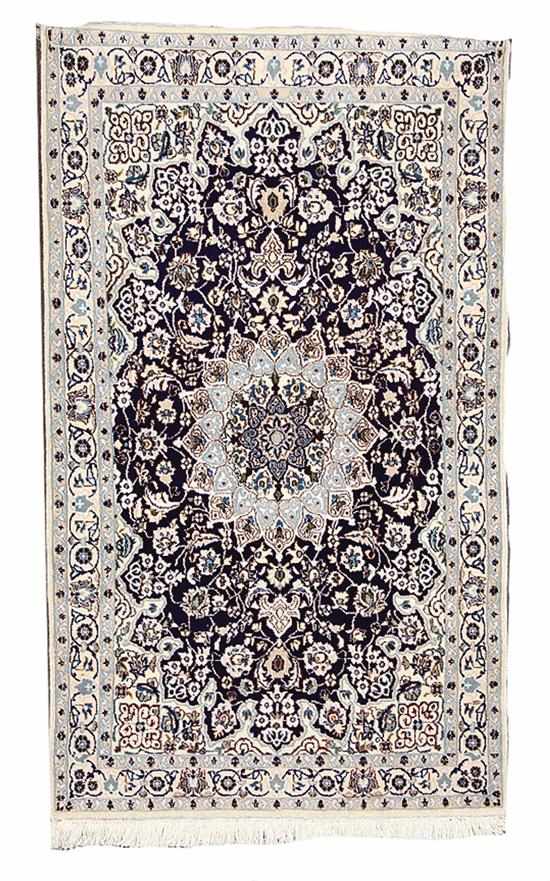 Appraisal: Persian Nain carpet ' x ' ''