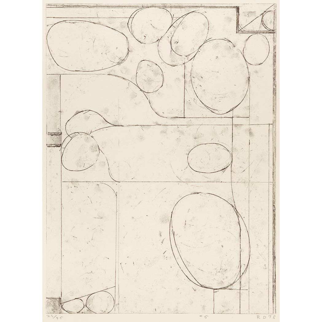 Appraisal: Richard Diebenkorn - Soft-ground etching signed with initials dated and