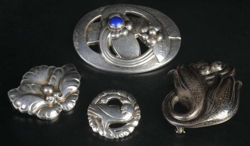 Appraisal: Lot of Antique Jewelry Georg Jensen Pins Description All are