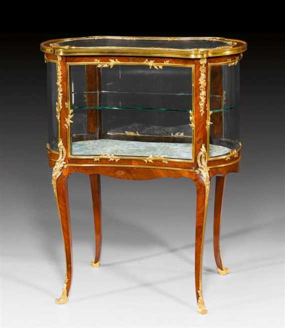 Appraisal: VITRINE TABLE Louis XV style Paris Rosewood in veneer Fine