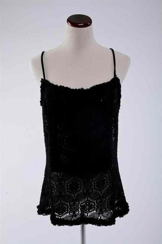 Appraisal: CHANEL WOOL LACE CAMISOLE size fall collection front and bottom