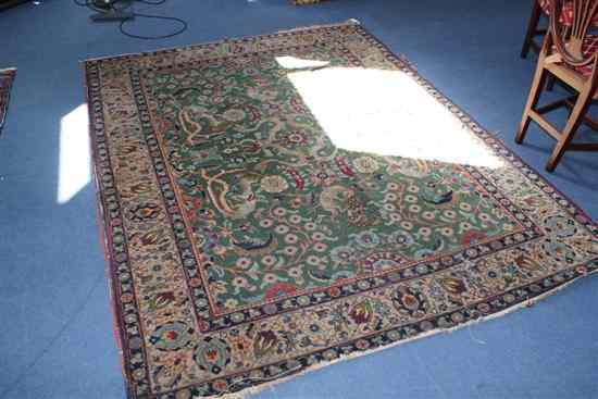 Appraisal: A Tabriz rug with field of dragons amongst scrolling foliage