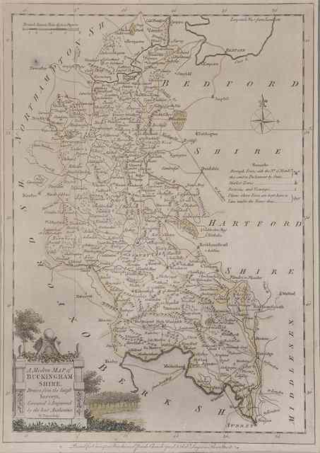 Appraisal: A MAP OF BUCKINGHAMSHIRE by W Palmer x together with