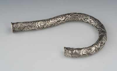 Appraisal: A Chinese Sterling Silver Dragon Parasol Handle by Luen Wo