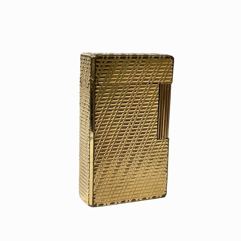 Appraisal: S T Dupont Roller Gas Gold Plated Pocket Lighter Vintage