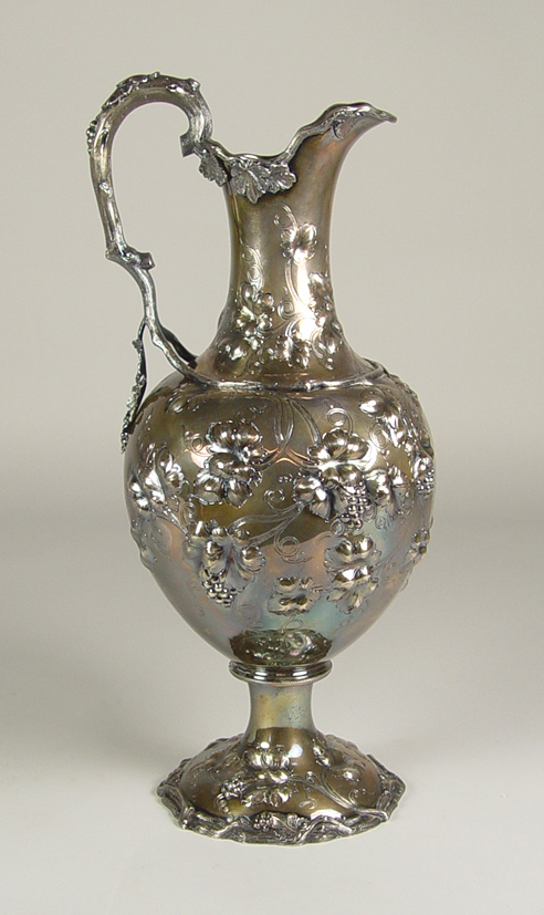 Appraisal: Coin Silver Ewer Circa Marked Ball Tompkins Black New York