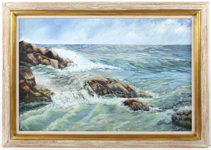 Appraisal: Margaret Beadles NC Seascapeoil on canvas signed lower right attractive