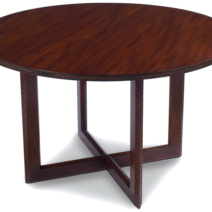 Appraisal: Frank Lloyd Wright table manufactured by Heritage Henredon circular top