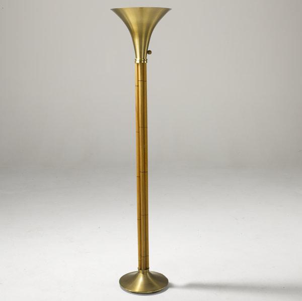 Appraisal: RUSSEL WRIGHT Torchere with faux bamboo stem