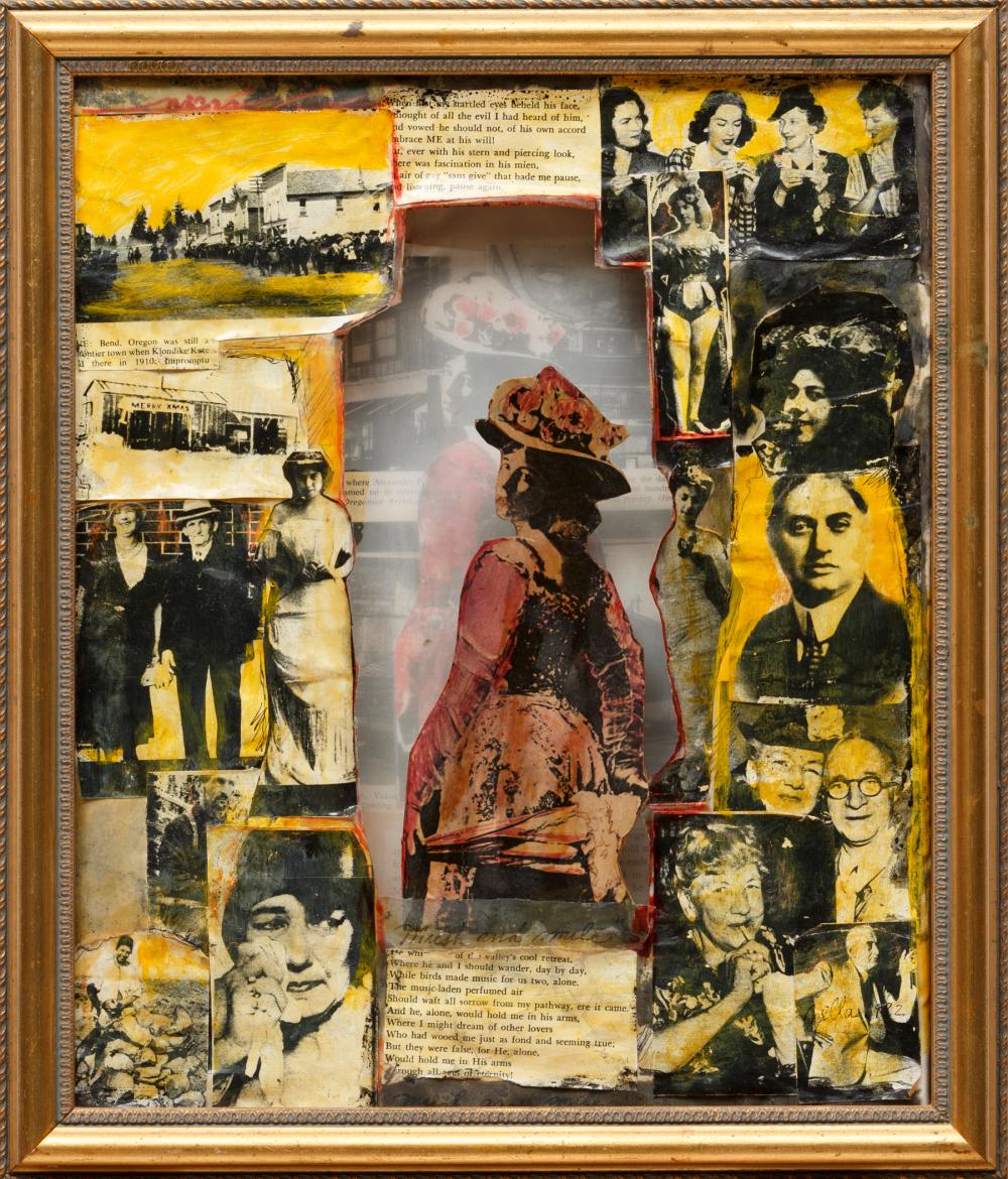 Appraisal: Zella Funck American Louisiana - Klondike Kate collage and mixed