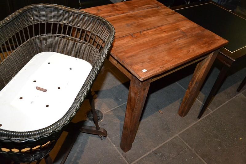 Appraisal: A RUSTIC TIMBER TABLE WITH DRAWERS TO EACH END A