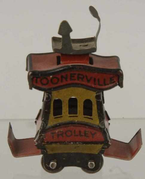 Appraisal: Tin Litho Cracker Jack Toonerville Trolley Toy Description German Original