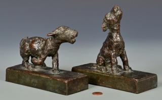 Appraisal: Edith Parsons Pair Bronze Terrier Pups Edith Barretto Parsons New