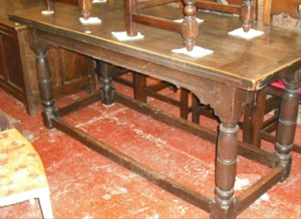 Appraisal: An oak refectory dining table