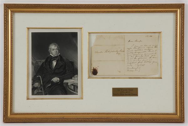 Appraisal: Autographed Letter from Sir Walter Scott - British Poet Novelist